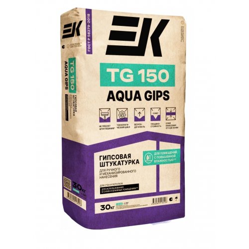 картинка Штукатурная смесь ЕK TG150 AquaGips машинного нанесения 30кг от базы строительно-отделочных материалов