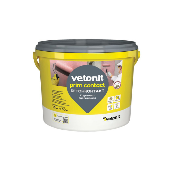 картинка Vetonit prim contact (бетонконтакт) 5 кг от базы строительно-отделочных материалов